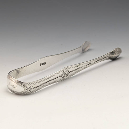 1791年 英国アンティーク 純銀製 シュガートング 26g Samuel Godbehere
